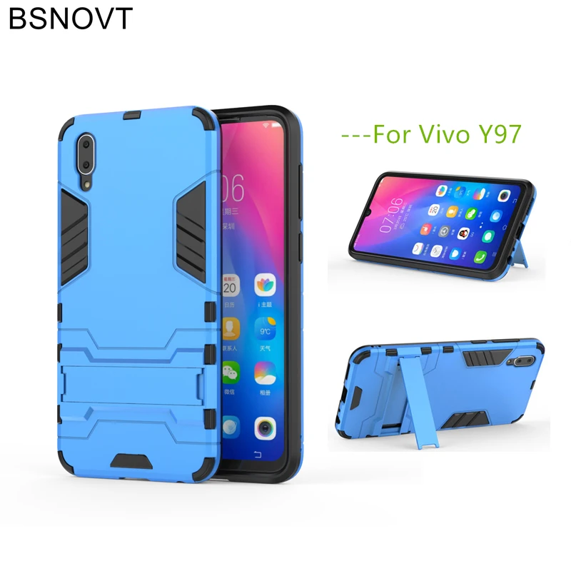 BSNOVT For Vivo Y97 Cover Soft Silicone+Plastic Kickstand Case For Vivo Y97 Case For Vivo Y97 Shell Fundas Capa 6.4 BSNOVT For Vivo Y97 Cover Soft Silicone+Plastic Kickstand Case For Vivo Y97 Case For Vivo Y97 Shell Fundas Capa 6.4