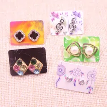 Новинка 100 шт 3,5*2,5 см Горячая DIY карточка для демонстрации сережек серьги карты Пользовательский логотип Минимальный заказ нужно 1000 шт цена логотипа Экстра