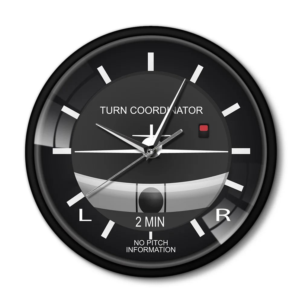 

Air Flight Turn Coordinator Wall Clock Metal Wall Clock Quartz Silent Modern No Pitch information device design Clock
