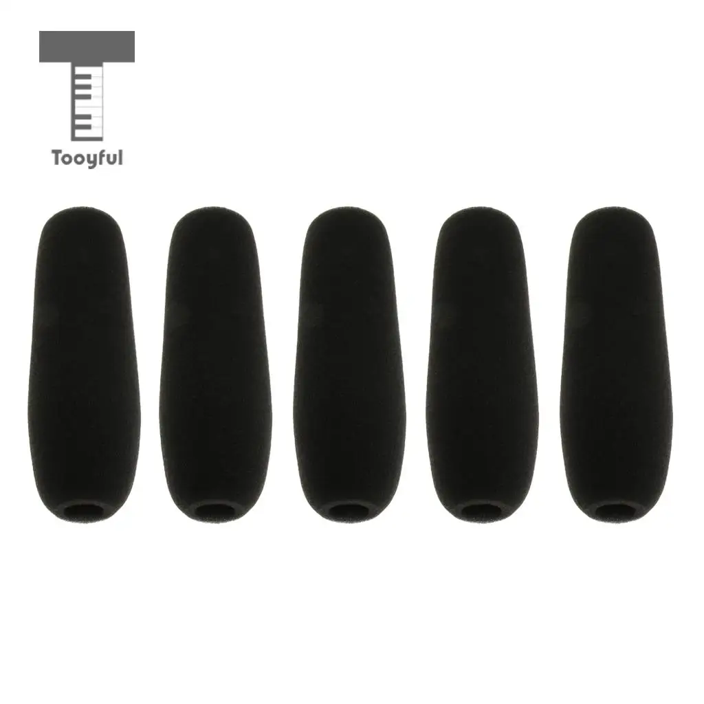 Tooyful Practical 5 Pieces Microphone Foam Covers Windshields Mic Parts  for Outdoor Interview Press Conference Accessory