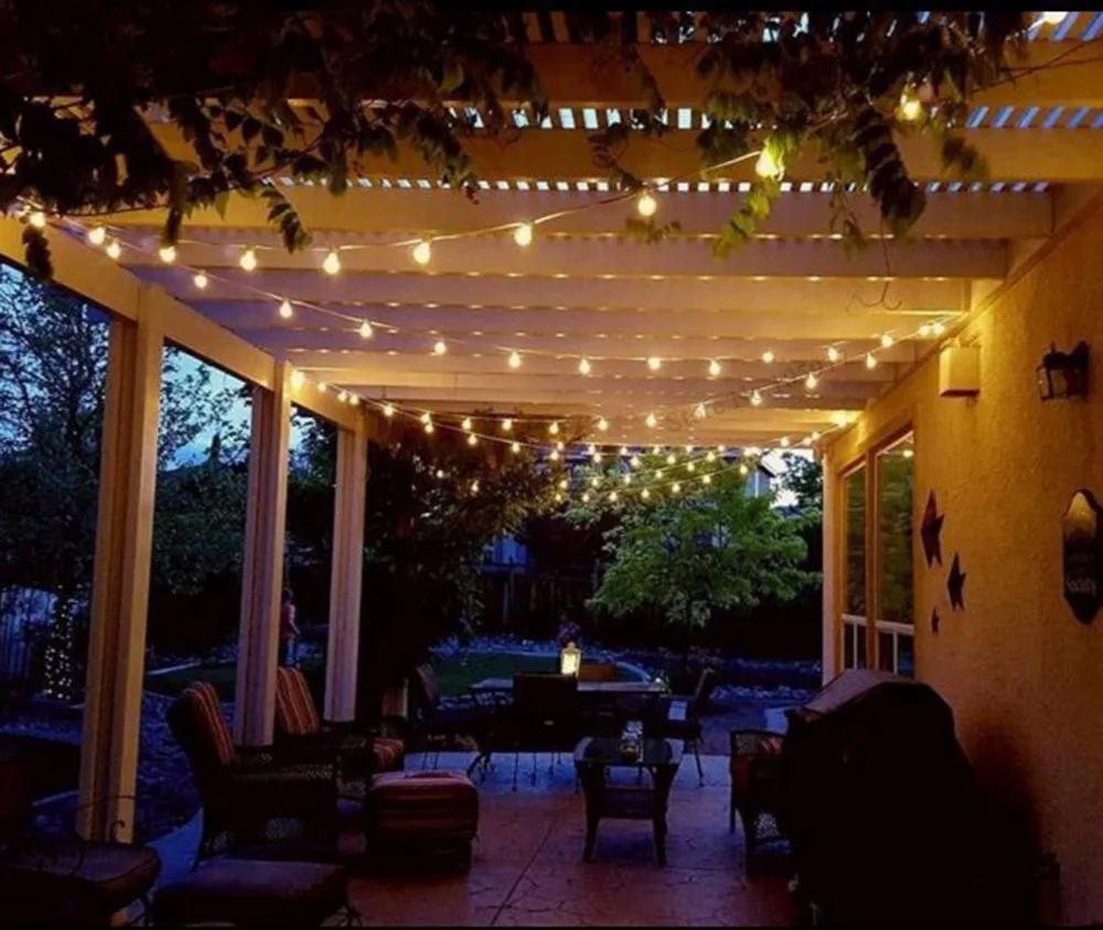 Globe String Lights With 25 G40 Bulbs Backyard Patio Globe String Lights With 25 G40 Bulbs