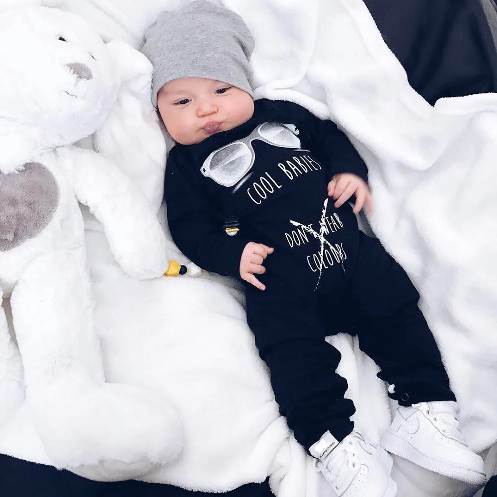 

Newest Romper Baby Winter Clothes Newborn Infant Baby Boy Girl Long Sleeve Letter Print Romper Jumpsuit Clothes Baby Body Suit