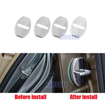 

4pcs 304 stainless steel car door lock cover for Audi Quattro Sline A3 A4 A6 A7 S3 S4 S5 S6 Q3 Q5 Q7 TT S RS