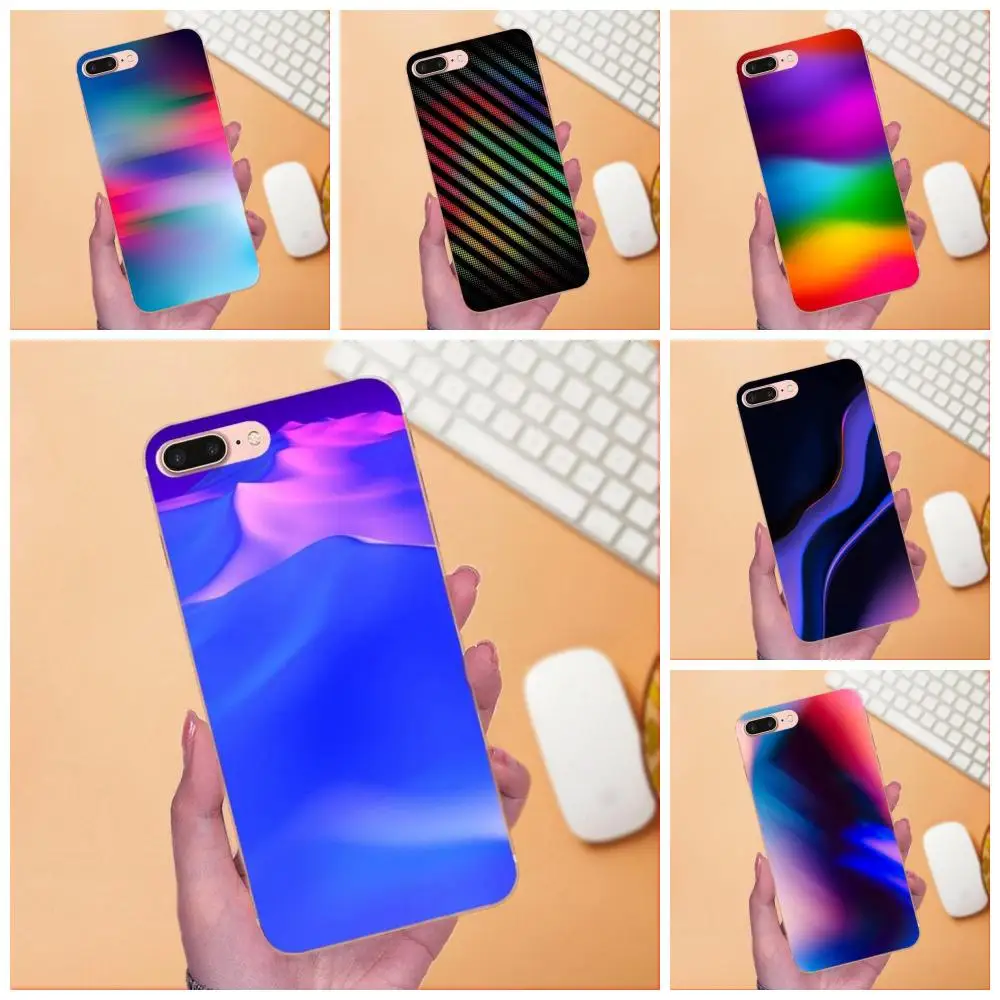 

For Huawei Mate 7 8 9 10 20 P8 P9 P10 P20 P30 Lite Plus Pro 2017 Phone Case Colorful Gradient Rainbow Print