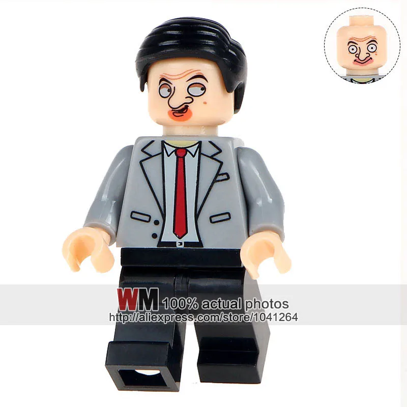 

20 pcs/lot WM440 Mr.Bean Building Blocks Famous Movie and Cartoon Character Education Learning Gift Toys for Children