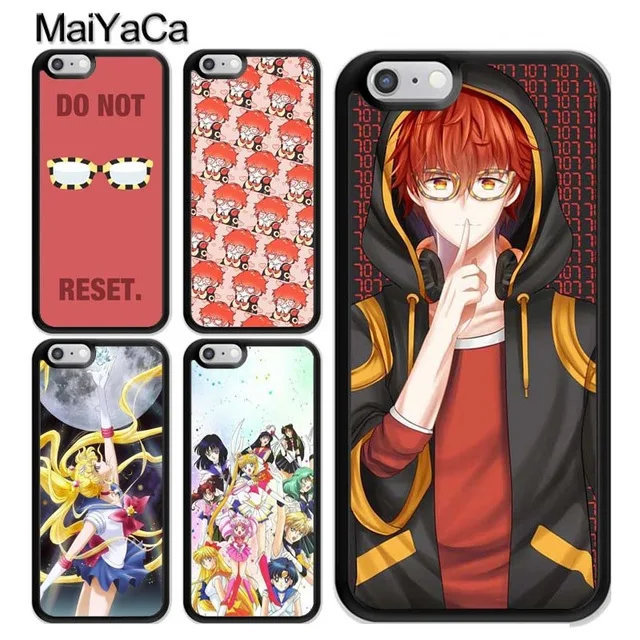 MaiYaCa 707 Mystic Messenger Сейлор Мун для iPhone 4S 5C 5S 6S 7 8 Plus X XR XS MAX черный мягкий чехол телефона
