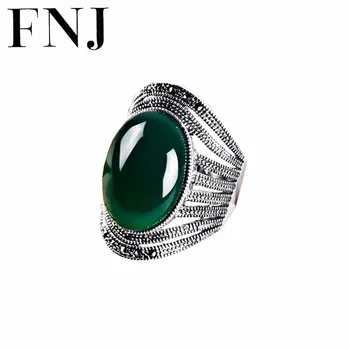 

Natural Yellow Green Stone Ring 925 Sterling Silver anillos Chalcedony Wedding S925 Thai Silver Rings for Women Jewelry