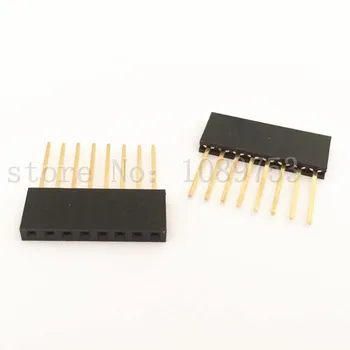 

50pcs Black 2.54 mm 8P Stackable Long Legs Female Header For Arduino Shield