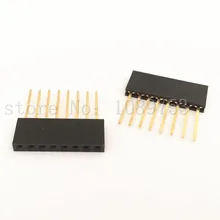 50pcs Black 2.54 mm 8P Stackable Long Legs Female Header For Arduino Shield