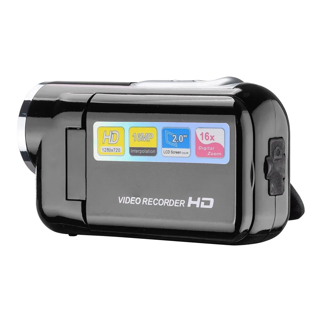 Видеокамера HD 720P ручная 16 миллионов пикселей Цифровая камера светодиодный вспышка 4x цифровой зум 2,0 дюймов 19Mar28