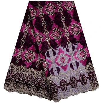 

Nigeria Lace Fabric Embroidered Mesh Lace For Bridal Dress African French Net Lace Fabric A880
