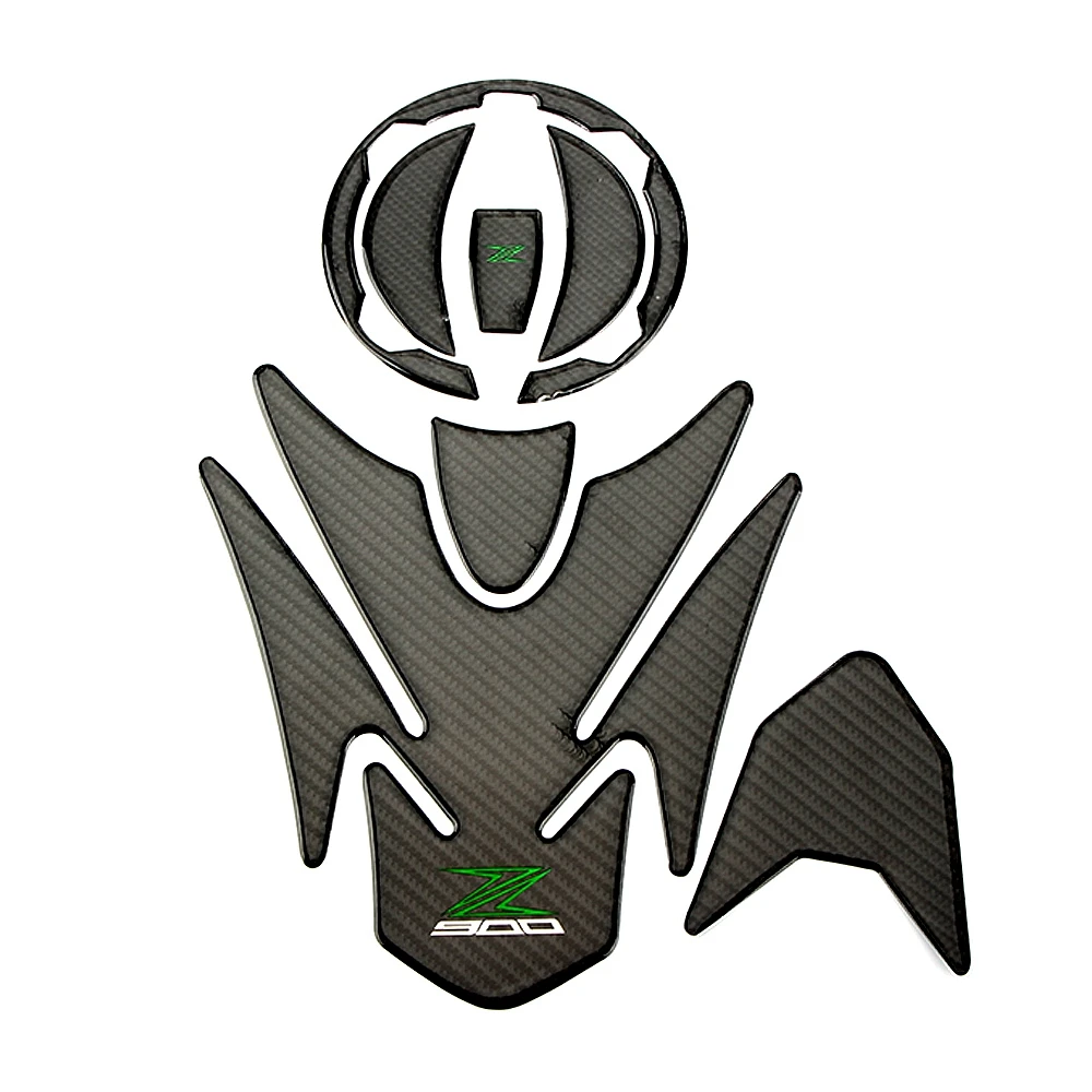 

For Kawasaki Z900 Z 900 Carbon Look Tank Pad & Fuel Oil Tank Cap Cover Prorector Sticker Decal