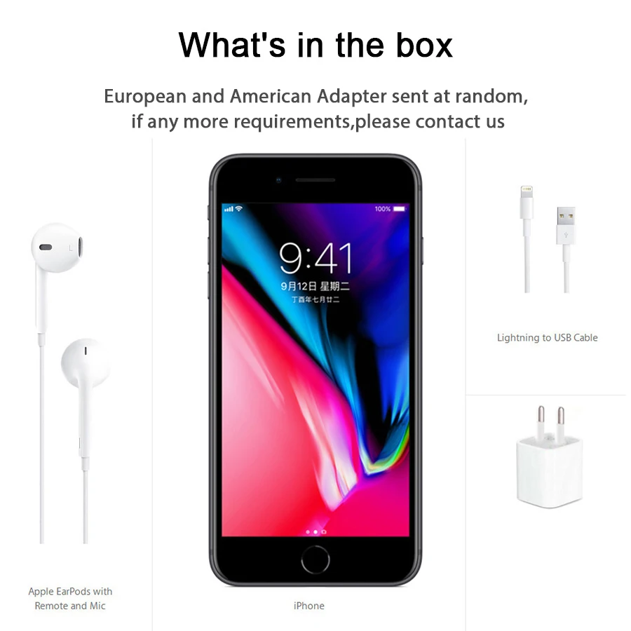 Мобильный телефон Apple iPhone 8 ОЗУ 64 Гб ПЗУ 256 6 ядерный IOS 3D сенсорная идентификация по