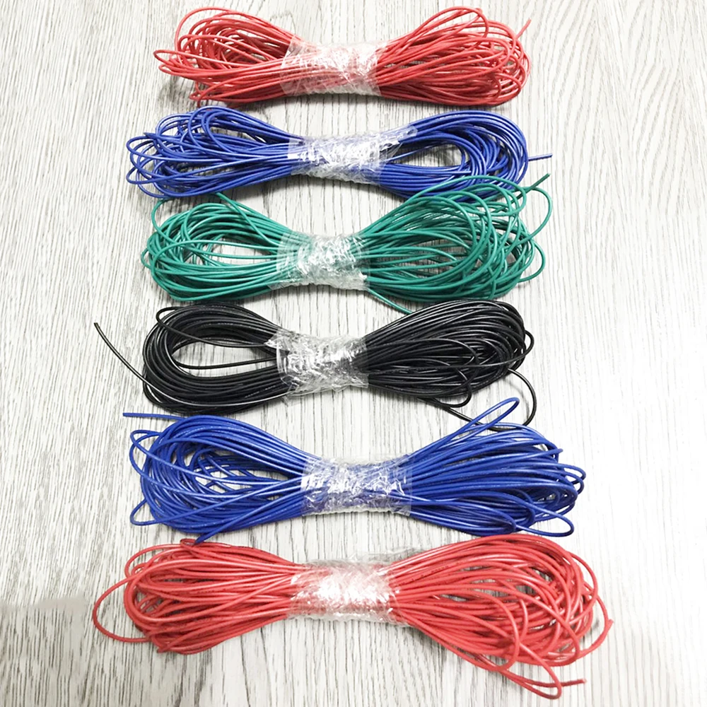 2 метра UL1007 провод 24awg 1 4 мм ПВХ электронный кабель UL сертификация черный красный