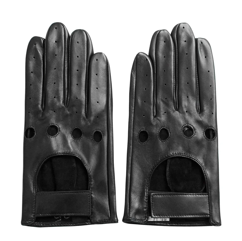 St. Susana весна осень черные из натуральной овечьей кожи Модные мужские перчатки для экрана MaleTouch крутые перчатки для вождения варежки