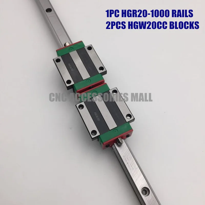 1pc New Hiwin HGR20 Series HGR20R Linear Guide way Rail Bar,Length 100 to 1000mm 