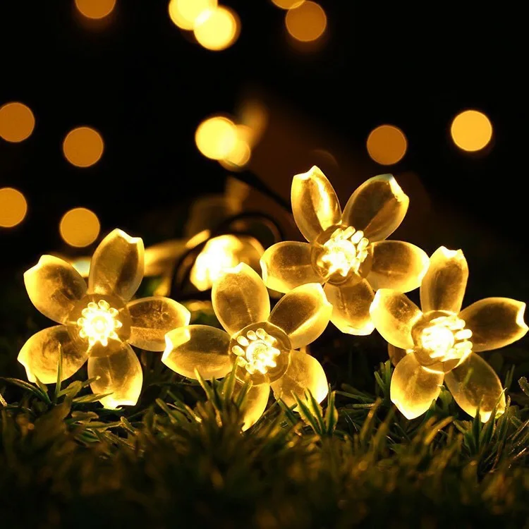 Chiclits LED Solar String Light 50led 7M Flower Fairy Lights Garlands Garden Christmas Trees Wedding Party Decor Lamp (15)