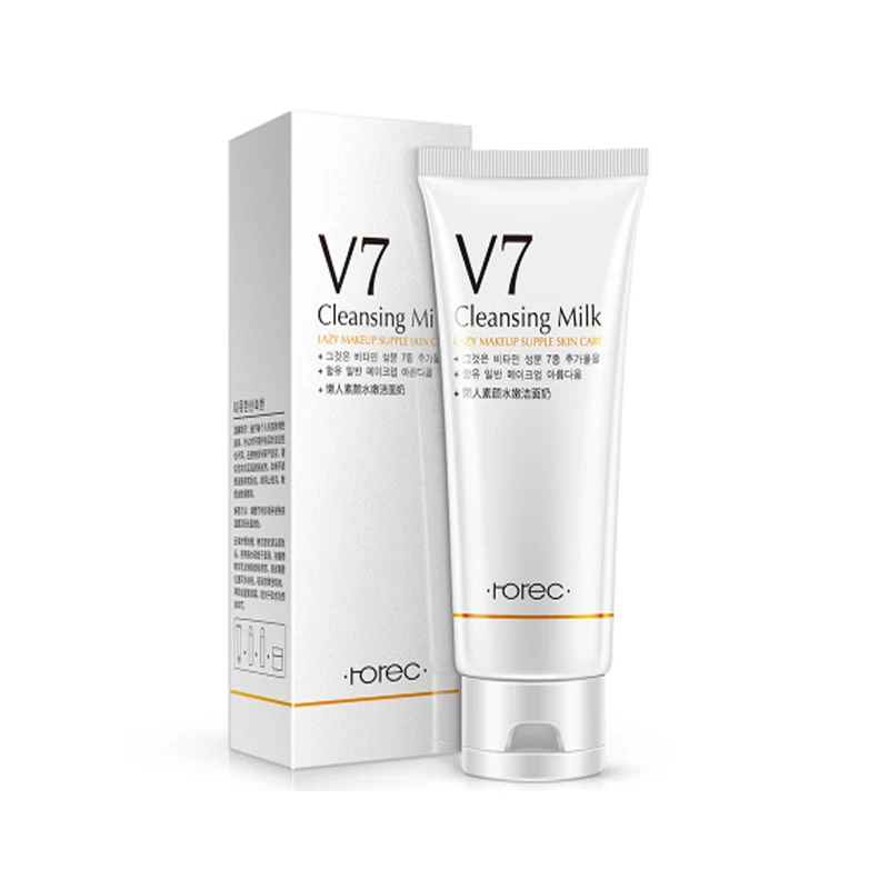 

ROREC V7 Makeup Slacker Tender Skin Cleansing Milk Wash Milk Replenishing Water Nourish Clean Oil Control Cleansing Foam