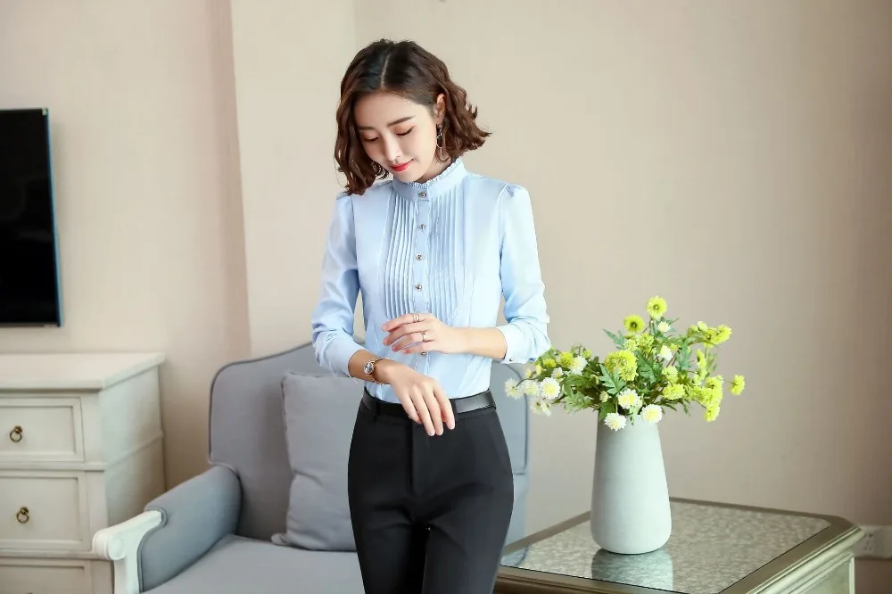 IZICFLY стиль Blusas Mujer De Moda тонкие белые женские топы и блузки элегантная офисная рубашка Camisas Mujer большой размер 4XL