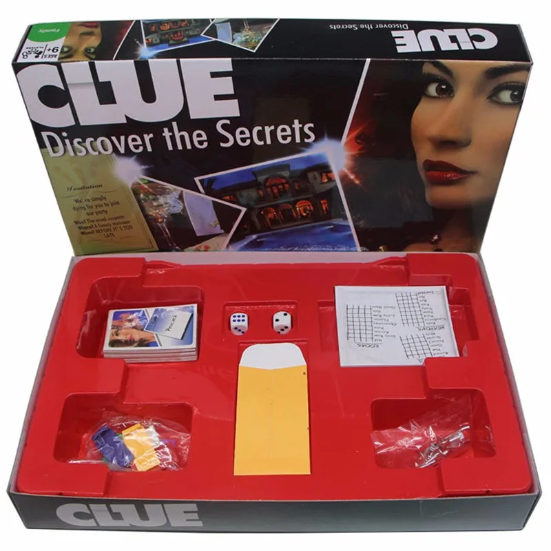 Cluedo подозреваемый ключ открыть для себя секретов настольная игра подозреваемый игра Семейные настольные игры с английской версией