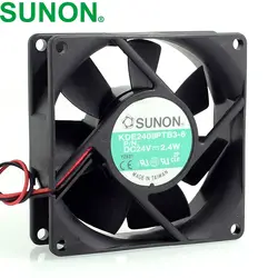 2 шт. SUNON 80x80x25 мм KDE2408PTB3-6 8025 24 В 2.4 Вт 8 см 2-провода