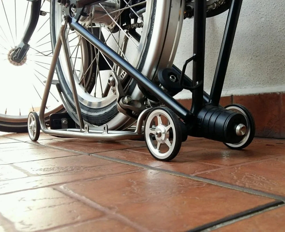 Top 1pair Super Lightweight easywheel For Brompton black/silver/gold 2 Top 1pair Super Lightweight easywheel For Brompton black/silver/gold 2
