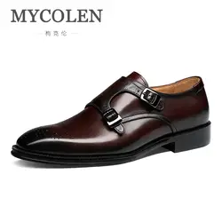 MYCOLEN/Лидер продаж; обувь из натуральной кожи; мужские роскошные модные ботинки в деловом стиле; сезон весна-осень; официальная Мужская