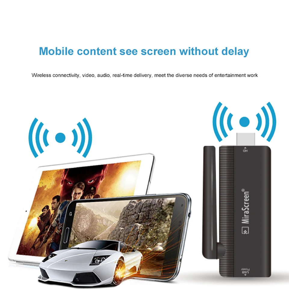 MiraScreen B4 Smart Mini PC ТВ Stick Беспроводной ТВ 2,4 ГГц WI-FI приемник DLNA трансляцию Miracast отображение ключа для Android /IOS