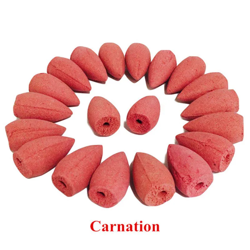 40PcsBox Chinese Backflow Incense Cones Natural Aroma Wormwood Agarwood Reflux Incense for Tea House Meditation (6)