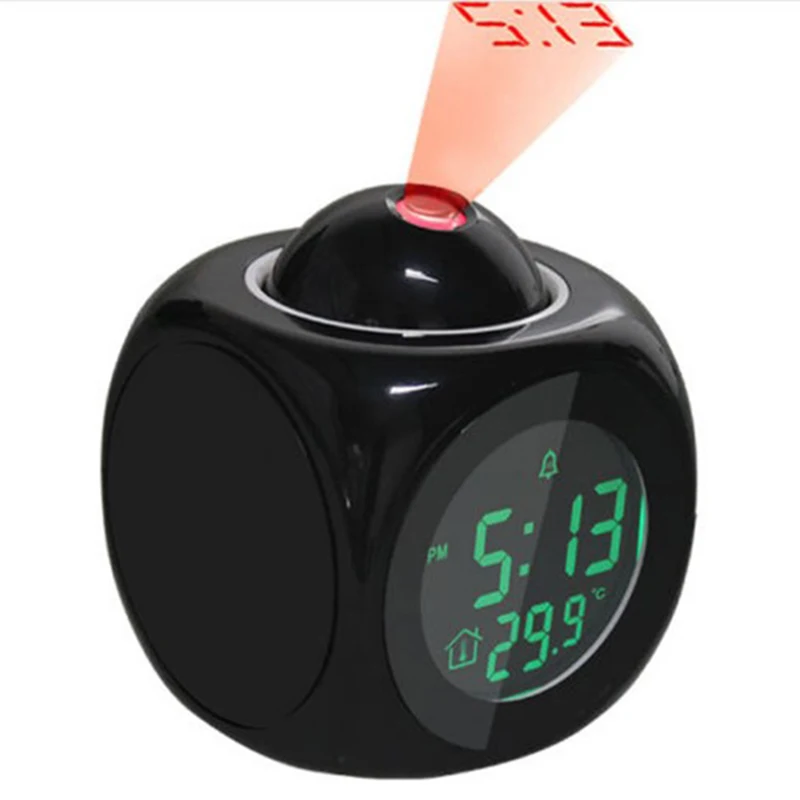 

Modern Creative LCD Digital Projection Alarm Clock With Project Function Portable AAA Battery Powered Night Lights For Bedroom