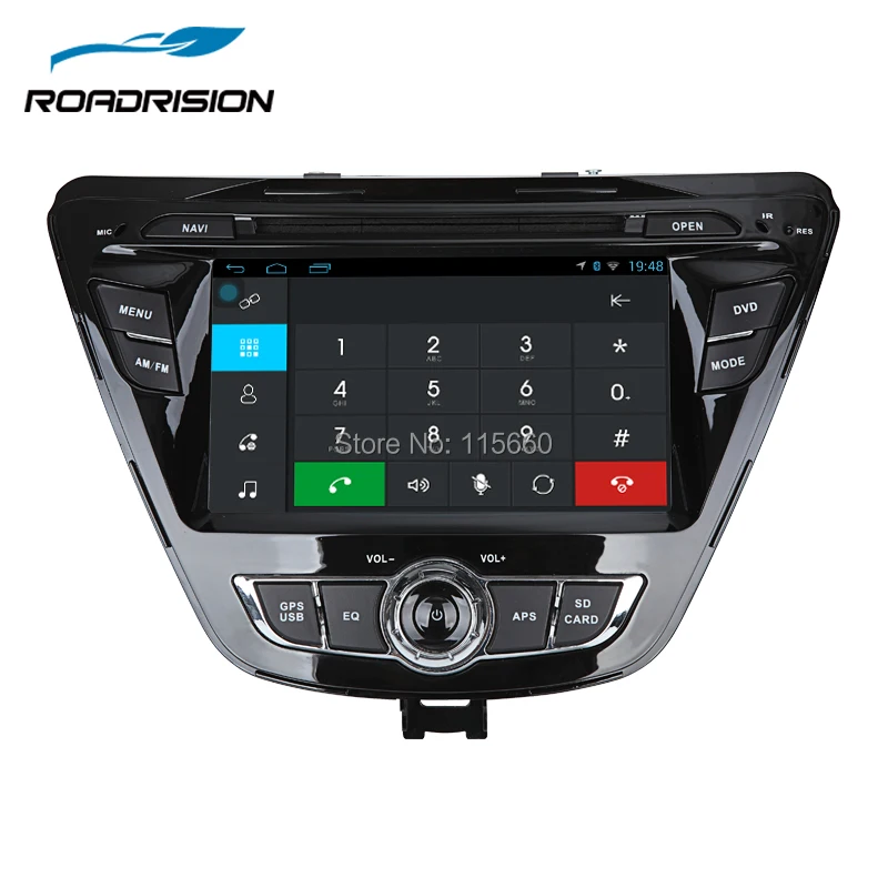 Автомобильный DVD RoadRision 7 дюймов 1024*600 четыре ядра Android 6 0 для Hyundai Elantra 2013 2015 с GPS Wi Fi