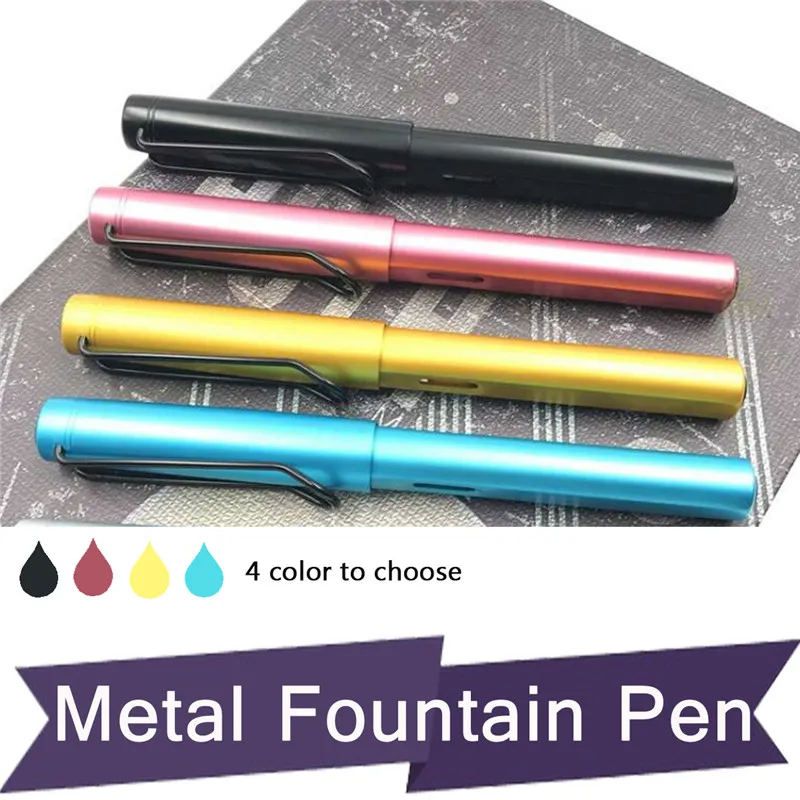 

0.5mm Nib Pen Transparent Iridium Point Fine Fountain Pens Metal Business Office Medium Gift Pen Students Calligraphy High-grade