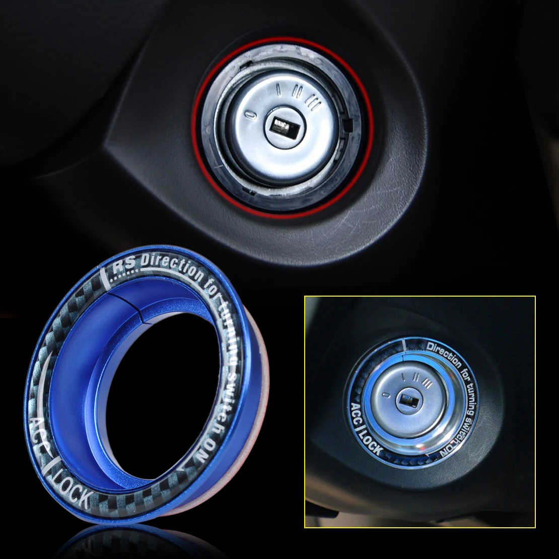 

CITALL New Blue Car Ignition Switch keyhole decoration ring Trim Cover for Ford Focus 2005 2006 2007 2008 2009 2010 2011 2012