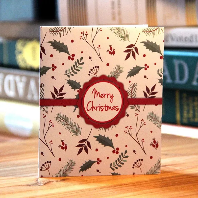 

Three-dimensional Christmas deer car Christmas greeting card Creative blessing postcard to send message card manual