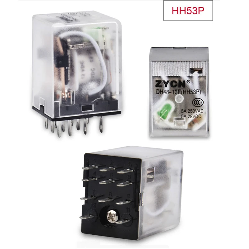 HH53P для MY2NJ модель DPDT 220V 24V 12V Катушка 11 Pin din рейка реле мощности|Реле| |