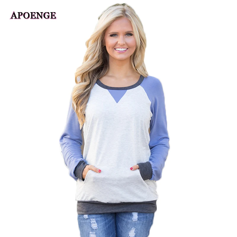 APOENGE Women Sweatershirts Spring Long Sleeve Tops 2019