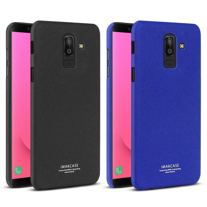 IMAK матовая ковбой чехол для samsung galaxy j8 2018 кольцо держатель подставка телефона J800FN