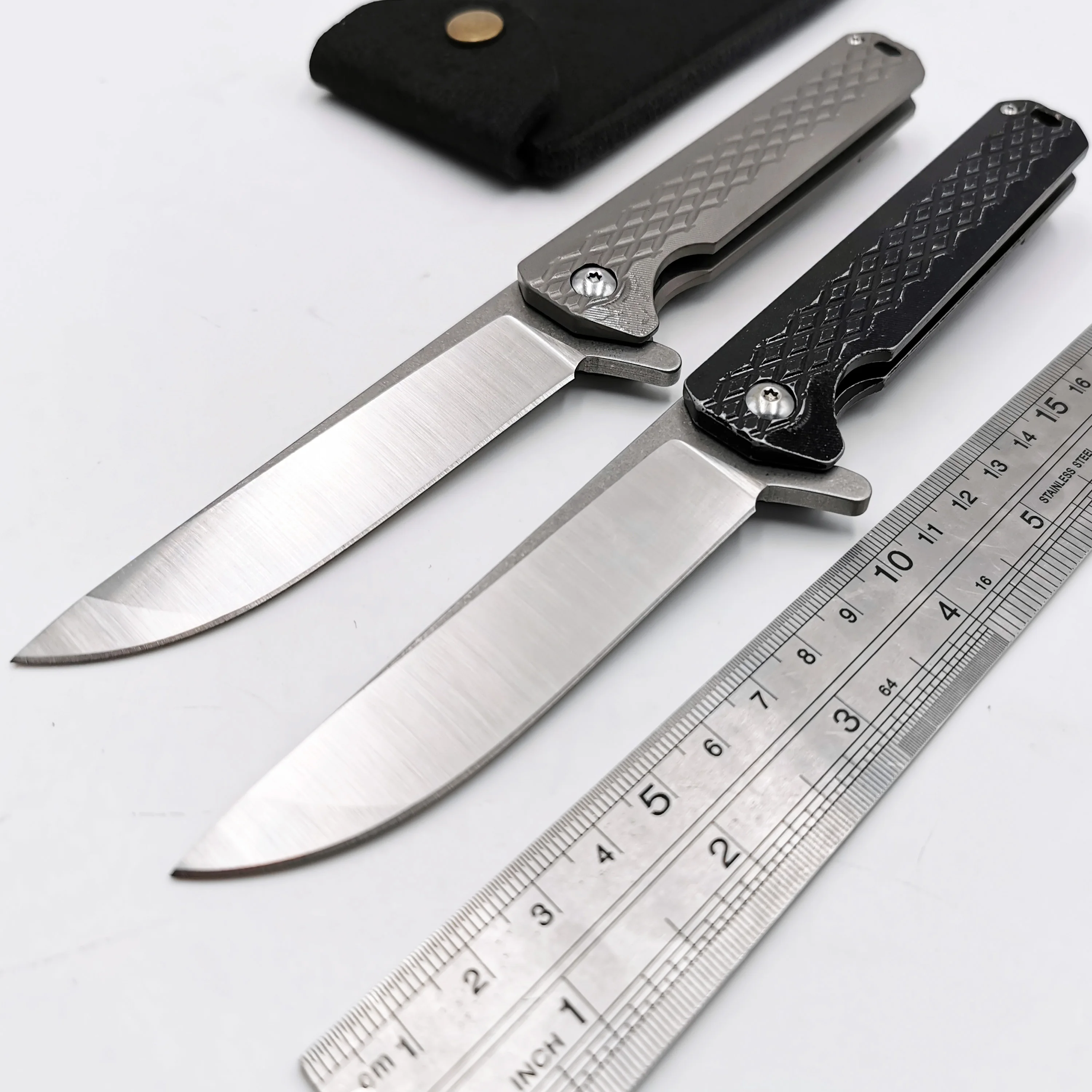 

Ball Bearing Folding Knife D2 Blade Titanium Alloy Handle Outdoor Camping Rescue Survival Pocket Knives Hunting EDC Tool