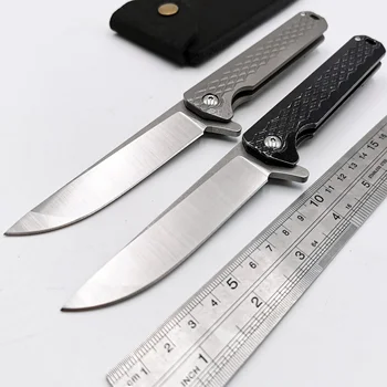 

Ball Bearing Folding Knife D2 Blade Titanium Alloy Handle Outdoor Camping Rescue Survival Pocket Knives Hunting EDC Tool