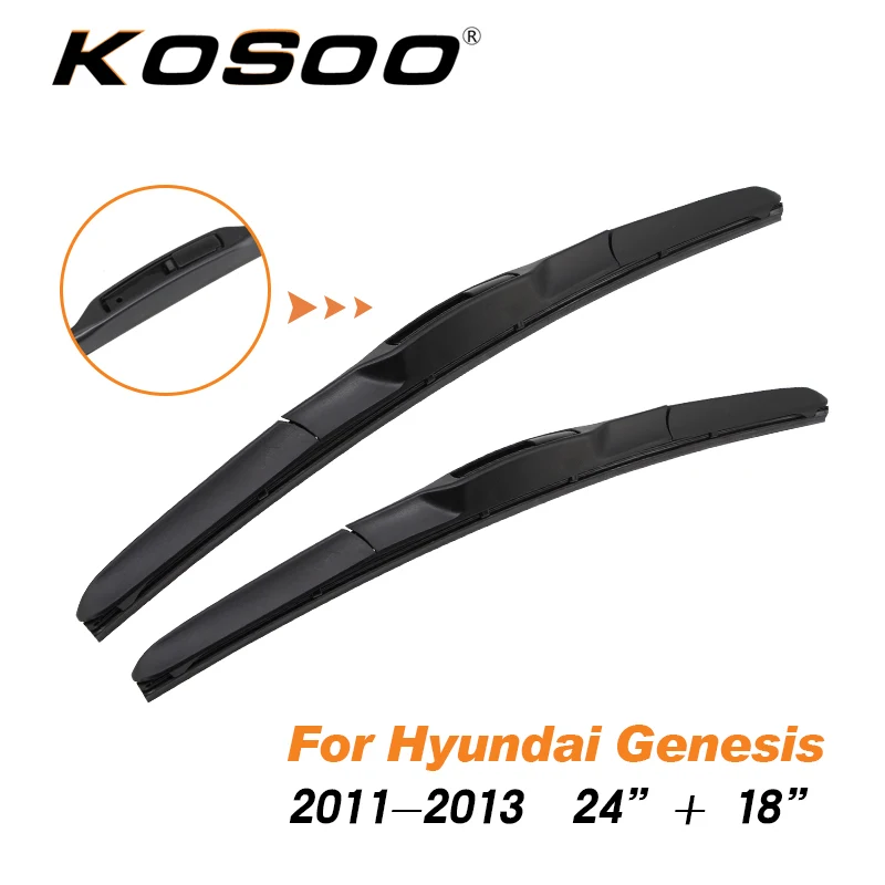 KOSOO для hyundai Genesis Sedan 2009 2010 2011 2012 2013 Авто стеклоочистители ветрового стекла подходящий крючок/боковой зажим Кронштейн - Цвет: Genesis  S-2418