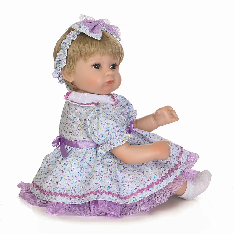 Full silicone reborn baby dolls 2255cm cheap reborn babies best child gift  bebe girl reborn bonecas purple clothing - AliExpress