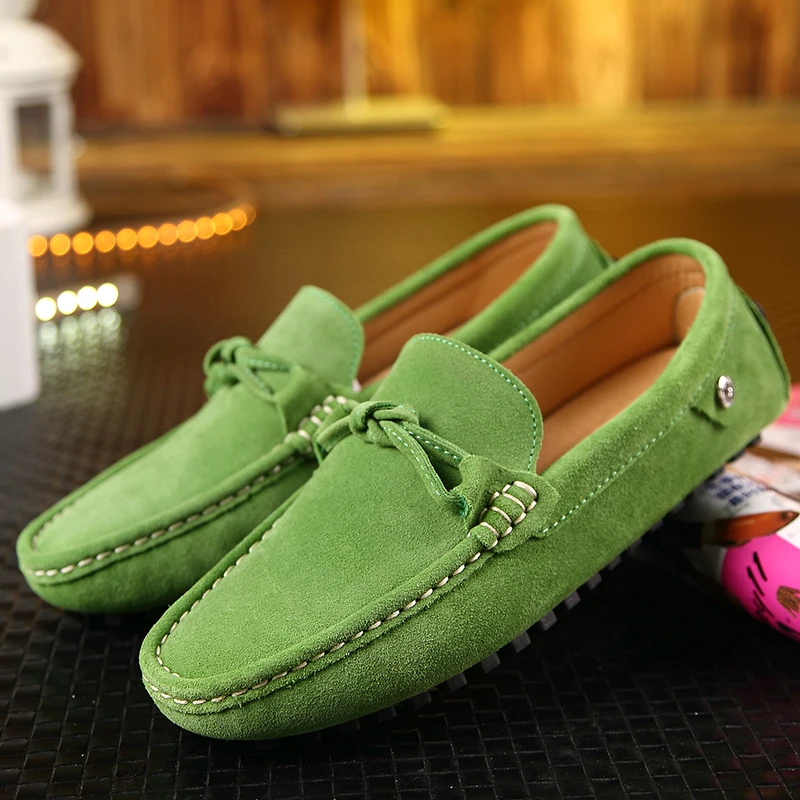 Loveontop 2019 New Men Loafers Moccasins Casual Leather Shoes Men's Brown Slip On Driving Shoes Moccasins For Man comfort
