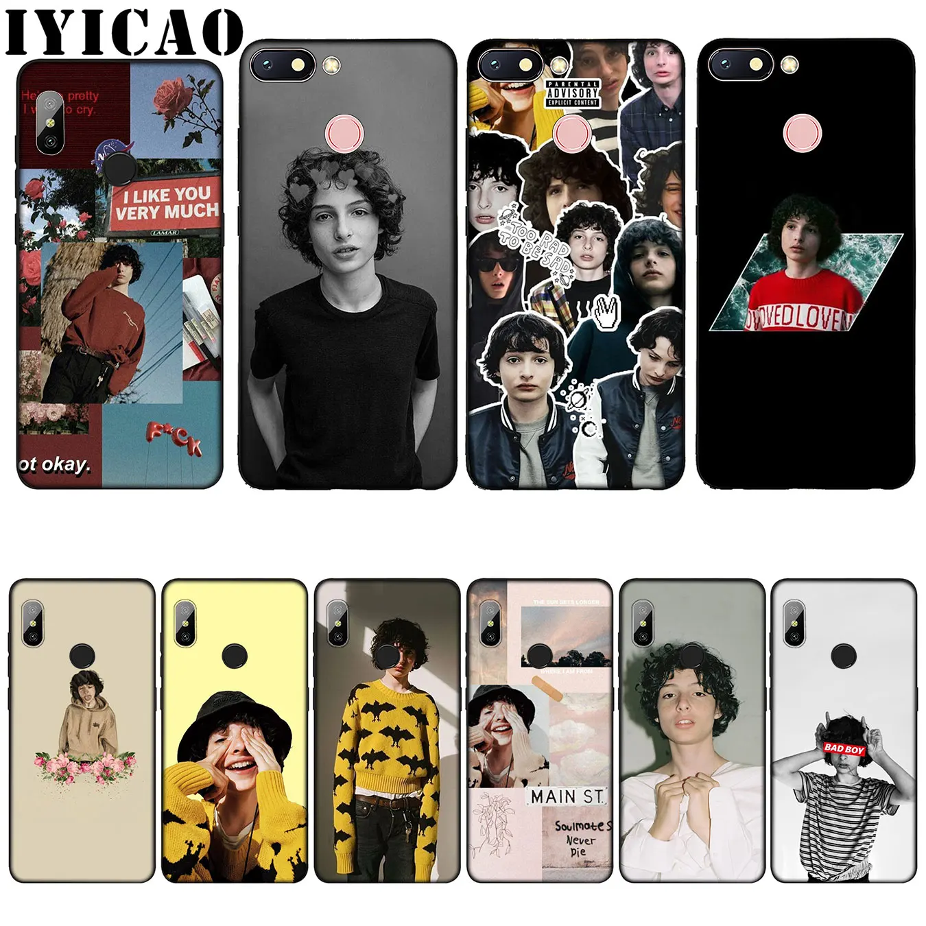 IYICAO TV Finn Wolfhard Overseas Things Custom Silicone Soft Case for Xiaomi Redmi 6A 5A Note 7 4 4X 5 Plus 6 Pro Black Cover |