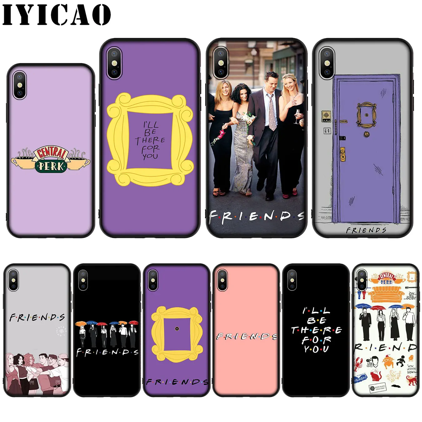 Силиконовый мягкий чехол IYICAO Friends сезона для iPhone XR X XS Max 8 7 6 S Plus 5 5S SE |