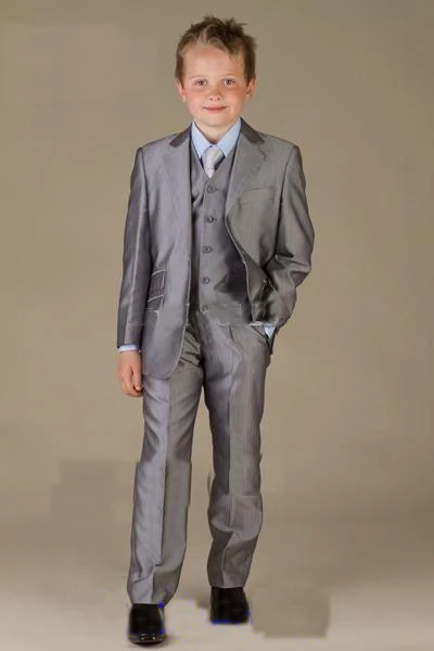 Недорогие модные костюмы на заказ, Детские дизайнерские торжественные костюмы для мальчиков(куртка+ штаны+ жилет+ галстук), детский смокинг