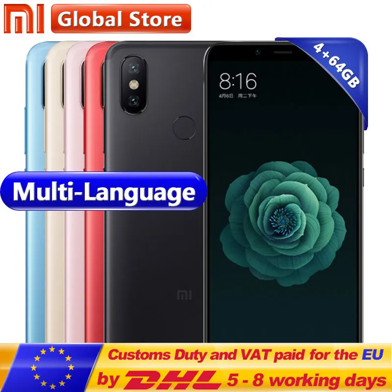 Оригинальный Xiaomi Mi 6X4 ГБ оперативная память 64 Встроенная мобильный телефон Snapdragon