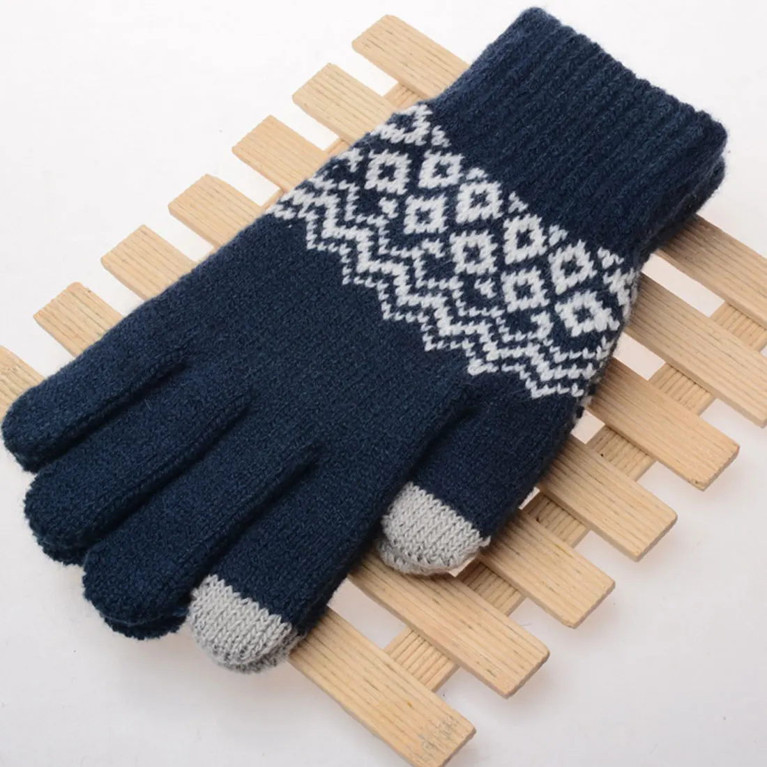 Топ продаж стрейч зимние вязаные перчатки для Для женщин Для мужчин квадратный варежки Применение смартфон Экран перчатки шерстяного трикотажа теплые Chirstmas подарок