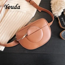 Youda дизайн сумки-мессенджеры Женские однотонные ПУ материал нагрудная Сумка Женский Винтажный стиль композитные карманы