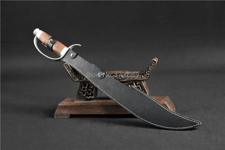 Handmade Chinese Cavalry Broadsword Sword KungFu Da Dao Full Tang High Carbon Steel Blade Sharp Asian Saber Knife