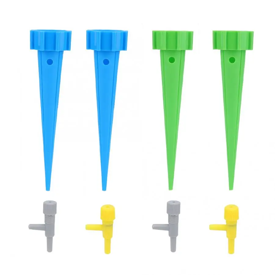 

4 pcs Adjustable Automatic Plant Watering Irrigation Device Flower Water Drip Spikes with Valve Flower Drip Spikes